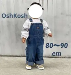【vintage】OshKoshデニムオーバーオール 80〜90cm 24M