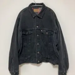 【希少】80s USA製 Levi's ブラックデニムジャケット XL