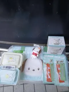 サンリオ　当たりくじ　ポチャッコ　6点セット　キャリーオンバッグ　マスコット