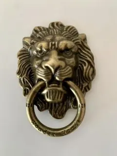 ★大人気！★ 【ブロンズ】ライオンスマホリング バンカーリング ドアノック型