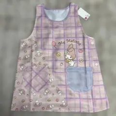 【新品未使用】　My Melody マイメロ　エプロン チェック柄