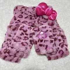 ユニバ　ヒョウ柄　ハローキティ　ファンキャップ　ピンク　USJ マフラーハット