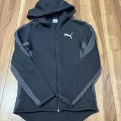 PUMA ブラック フルジップ パーカー L