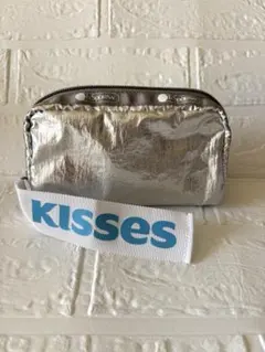 レスポートサック☆キスチョコ☆シルバー ポーチ Kisses☆美品！
