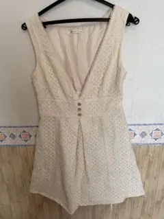 WILLSELECTION アイボリー レースノースリーブワンピース