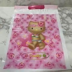 Sanrio ハローキティ ショップ袋 日焼けキティ　ピンク　ハイビスカス