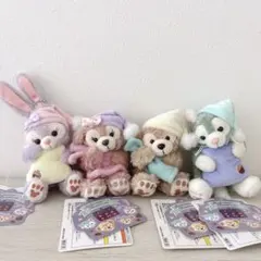 新品 ダッフィー フレンズ オータムスリープオーバー ぬいぐるみストラップ