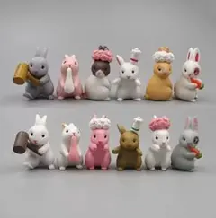 ミニチュア　うさぎ　ウサギ　置物　オーナメント　インテリア　フィギュア