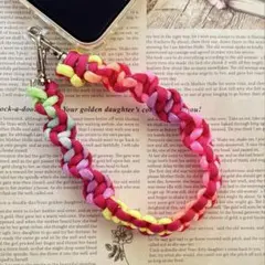 ハンドストラップ　パラコード　レインボーカラー