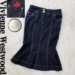 美品♡Lサイズ♡ヴィヴィアンウエストウッド オーブ デニム マーメイド スカート