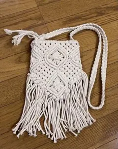 マクラメ編み ショルダーバッグ