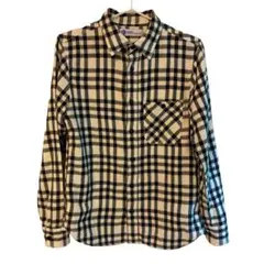 J.FERRY 黒白チェック柄長袖シャツ