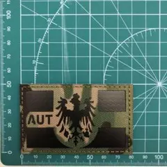 【Z021】ミリタリー パッチ ワッペン サバゲー 刺繍 ベルクロ AUT