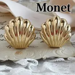 ヴィンテージ "Monet" シェルモチーフのイヤリングのサムネイル