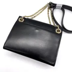 【美品】CELINE ミニショルダーバッグ チェーン サークルロゴ ブラックのサムネイル