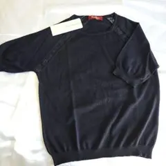MaxMara ネイビー 半袖ニット M未使用 タグ付き　GW 特価!
