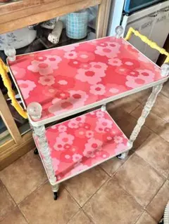 希少 気泡 花柄 レトロポップ 昭和レトロ 当時物 コーナー棚 コーナー