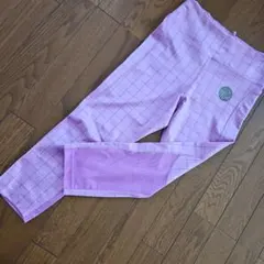 Nike DRI-FIT レギンス パープル チェック柄 Mサイズ