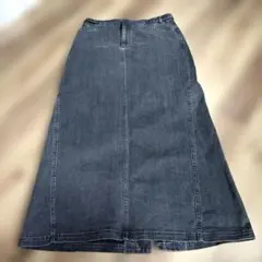 美品】北欧暮らしの道具店 デニム素材のナロースカート グレー Sサイズ