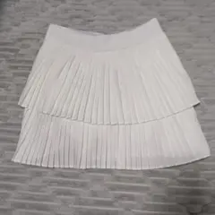 プリーツミニスカート白