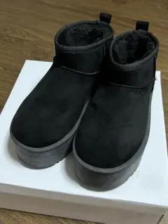 厚底ムートンブーツ