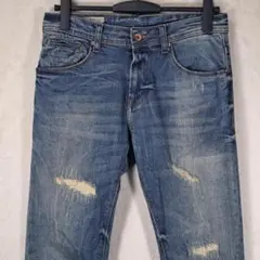 ZARA MAN ザラ ダメージ加工 スリムフィット デニムパンツ 30インチ