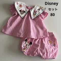 ディズニー　大きめ襟　半袖　シャツ　パンツ　ブルマ　セットアップ　女の子　春　夏