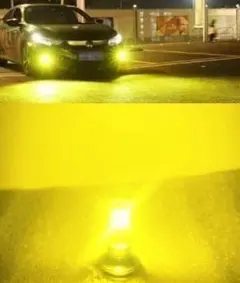 爆光 イエロー H7 12V/24V LED フォグランプ バルブ 8000LMのサムネイル