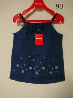 『値下げ』ミキハウス 未使用 ワンピース ら 90 デニム