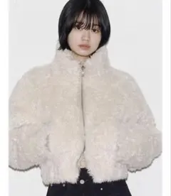 EMODA エモダ シングルミニボアブルゾン アイボリー