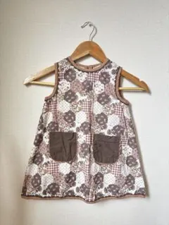 little cotton clothes パッチワークワンピース2-3y