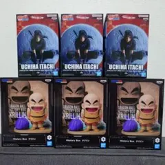ナルト　疾風伝　うちはイタチ　ドラゴンボール　クリリン　フィギュア　計6個セット