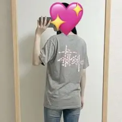 ステューシー ドット柄 ショーンフォント Tシャツ グレー M メキシコ製