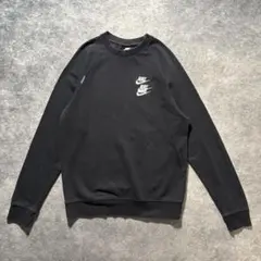 NIKE ナイキ ワールドツアー スウェットクルー 3連スウッシュ ブラック M