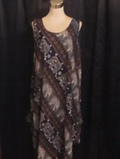 3 タイ産【象柄 リゾート ノースリーブワンピース 】アジアン＆エスニック