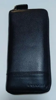 最終値下げコーチCOACHブラックレザー長財布小銭入れ付