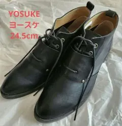 YOSUKE ヨースケ レースアップ ショートブーツ レディース 24.5 本革