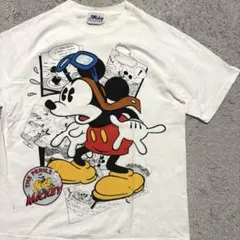 希少 90s vintage Disneyミッキー Tシャツ XL 大判ロゴ