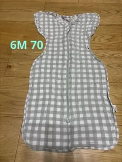 Konny モダールスワドルスーツ セージギンガム6M