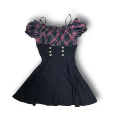 超レア♡MA*RS チェック柄 オフショルダー 半袖 ワンピース♡のサムネイル