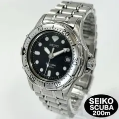 SEIKO SCUBA 200m QZ ダイバーズウォッチ 時計 新品電池 稼働のサムネイル