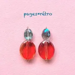 L-28*5 レトロバイカラーピアス/イヤリング