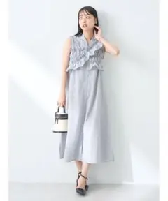 SET2点シャーリングビスチェ×シャツワンピース
