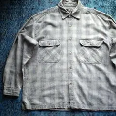 80s 90s FRANCE cotton plaid shirt EURO