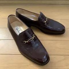 ⭐新品　ダークブラウン レザー ローファー ゴールド金具