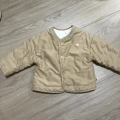 キルティングベージュアウター 月模様　リバーシブル