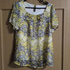 anySiS 半袖ブラウス 黄色 グレーのサムネイル