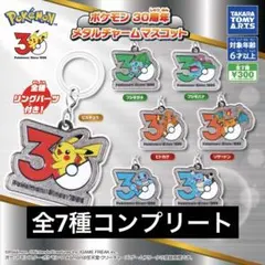 ポケモン30周年 メタルチャームマスコット コンプリートセット