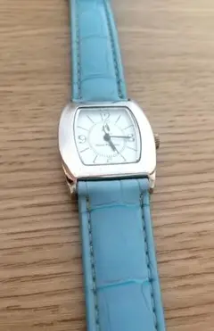 Hush Puppies 水色レザーベルト 時計
