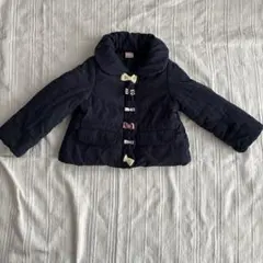 プティマイン リボン アウター　ネイビー　100